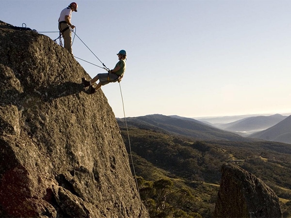 rock climbing and abseiling