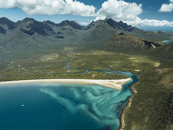 Aerial view of Hinchinbrook Island