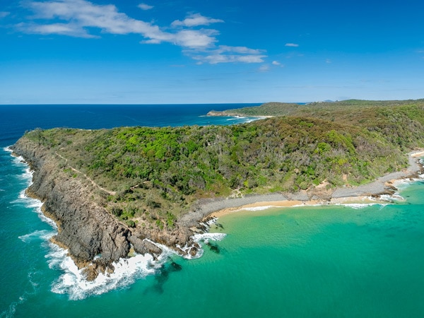 an aerial view of Noosa Hell’s Gates