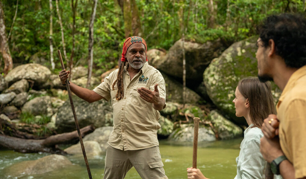 Kuku Yalanji guide at the Mossman Gorge Cultural Centre