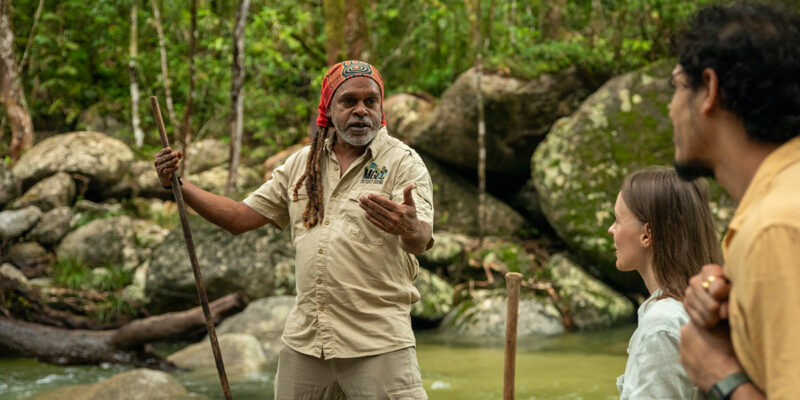 Kuku Yalanji guide at the Mossman Gorge Cultural Centre