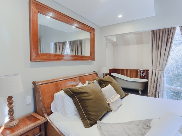 the main bedroom at Rockpool Lodge, Thredbo