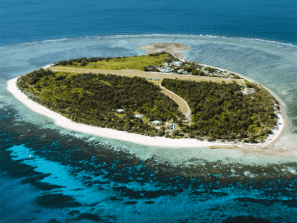 Aerial view of Lady Elliott Island