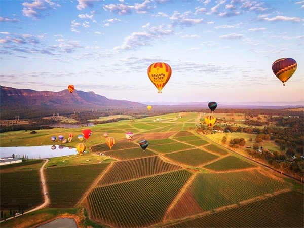 hot air balloons hunter valley