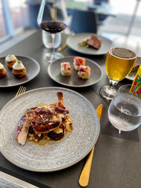 Plate of food at Odyssey Bistro