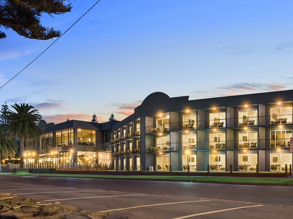 The front facade of The North Pier Hotel
