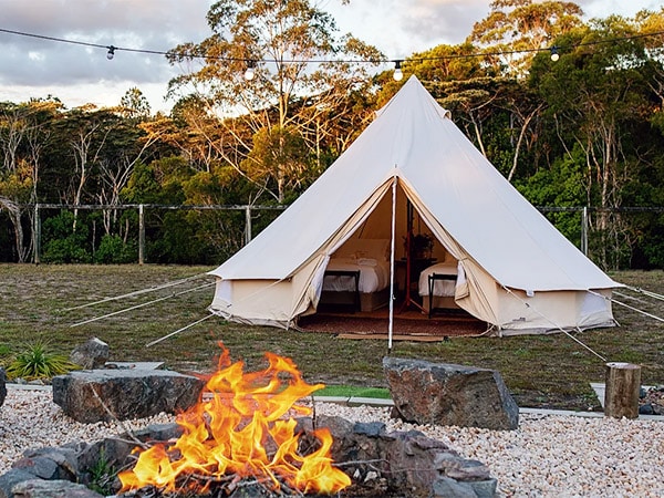 Glamacamp and firepit