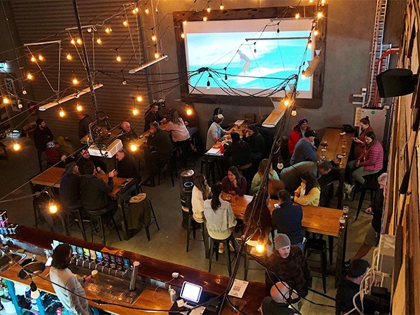 Birds eye view of The Brewery.