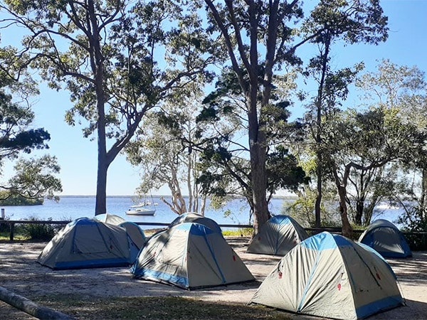 55 unpowered sites at Boreen Point Campground.