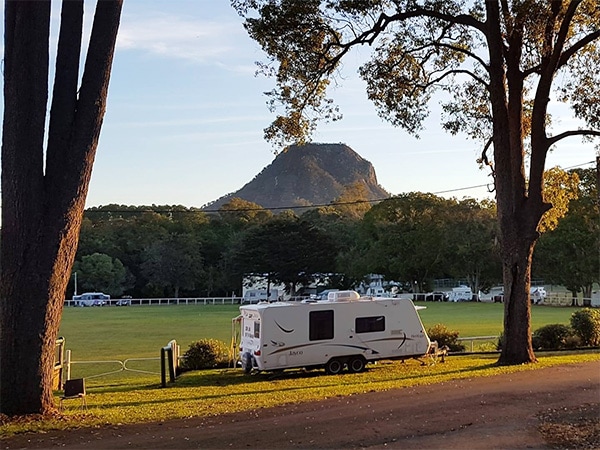 Caravan at Pomona campsite