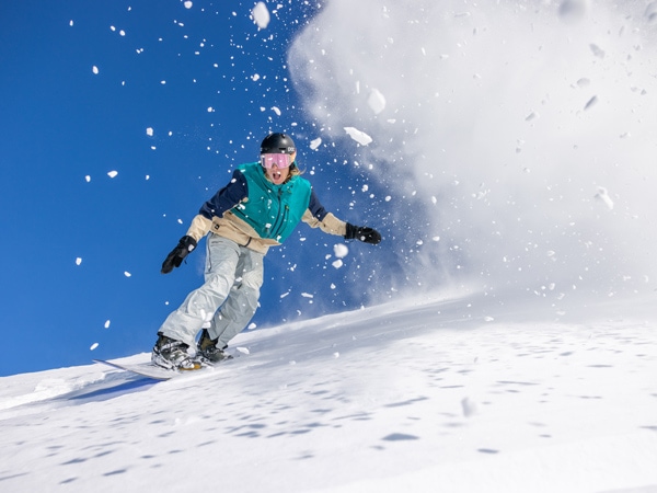 a person skiing in Thredbo