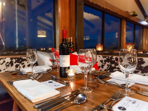 a starlight dinner at Kareela Hutte, Thredbo