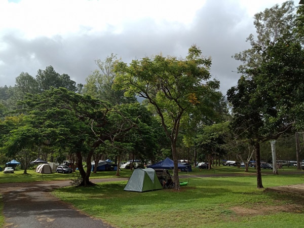tents at Lake Borumba Caravan & Camping Grounds