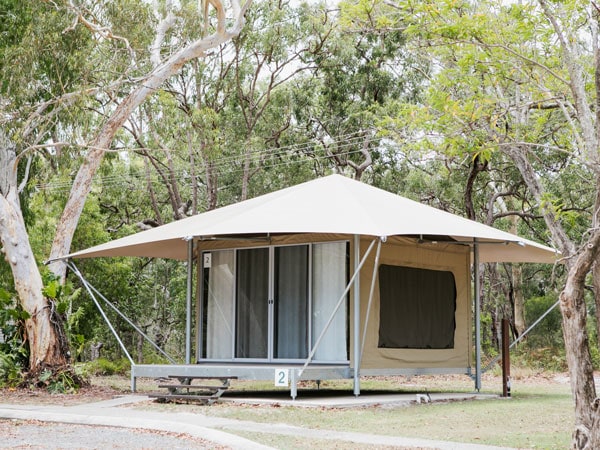 a powered cabin at Noosa North Shore Retreat Tourist Park