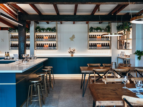 the wine room at Wild Ren Wines