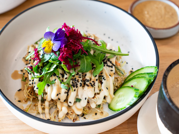 a plant-based breakfast at Island Whole Foods, Phillip Island
