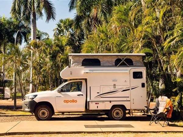Apollo Camper surrounded by greenery