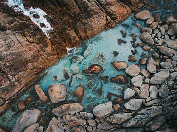 Natural waterfall and spa, Injidup Natural Spa, Yallingup, WA