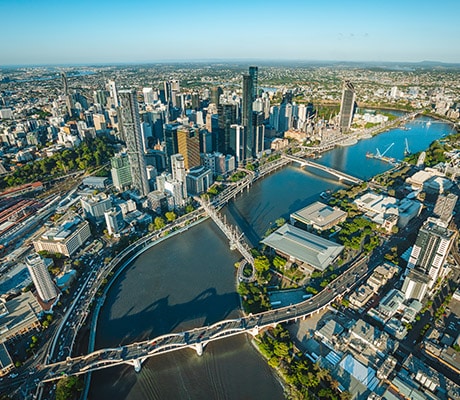 Aerial View, City, Brisbane, Australia