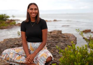 Proud Yolngu woman Liandra-Gaykamangu-in-Milingimbi in East Arnhem Land