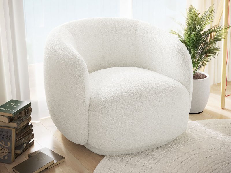 Luxo Living Janelle Bouclé Accent Chair
