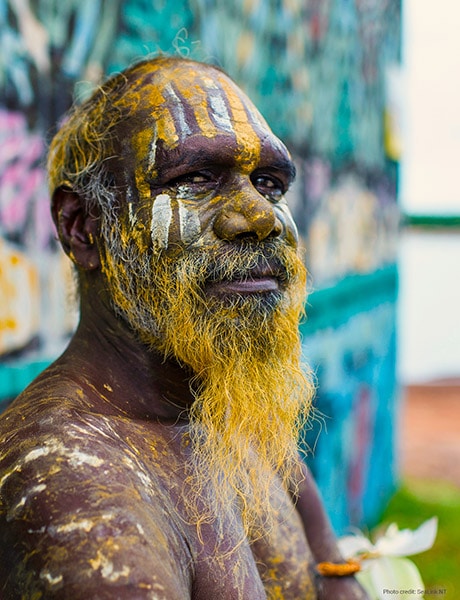 Main with face paint, Tiwi Islands, Darwin