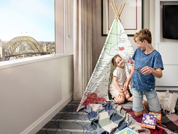Kids playing, Marriott Sydney Harbour Hotel, NSW Australia
