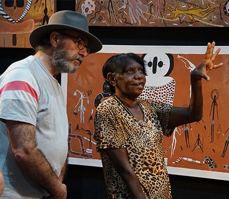 Kira Kiro arts booth 2018, Darwin Aboriginal Art Fair, Darwin City, Australia