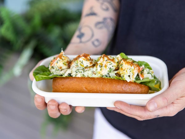 Close up of the lobster rolls from Bart Mart