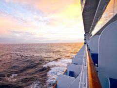 view of the ocean from onboard a cruise ship