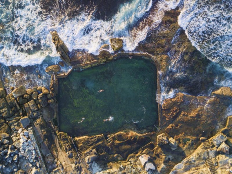 Aerial view of Mahon Rock Pool