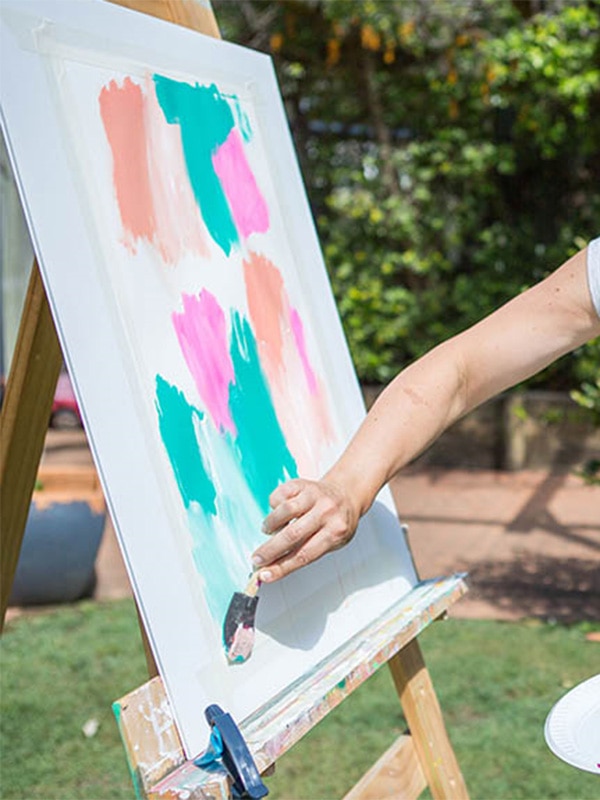 Painting on a canvas at Gemelli Estate