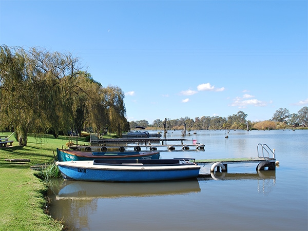 boats on Lake Nagambie.,