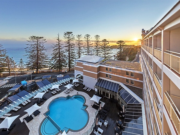Views at the Crowne Plaza Terrigal Pacific.
