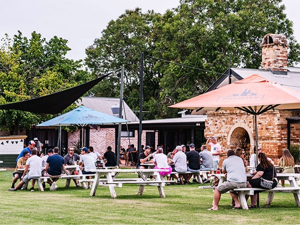The outdoor area of The Mighty Hunter Valley