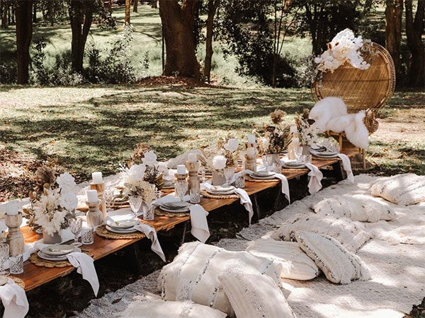 The luxurious set up at Miss Mays Picnics