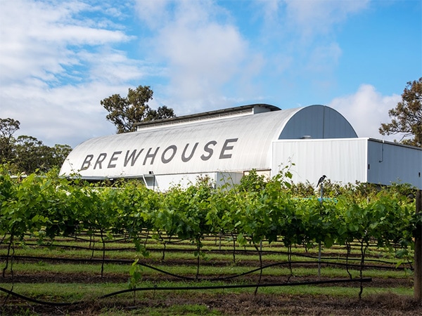 The brewhouse at IronBark Hill Retreat.