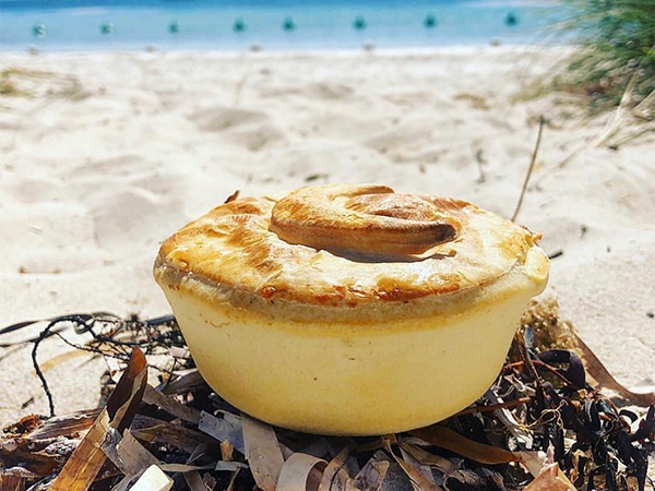 Beachside pie from rottnest bakery