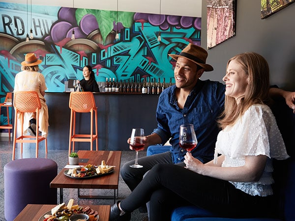 Guys drinking, ATR wines, Grampians, Victoria, Australia