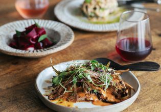 A close up of a meal at Yamba's restaurant Karrikin