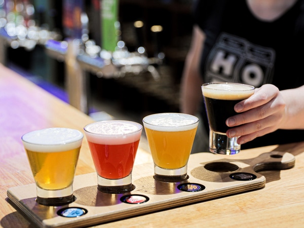 drinks at Hope Brewery, Hunter Valley