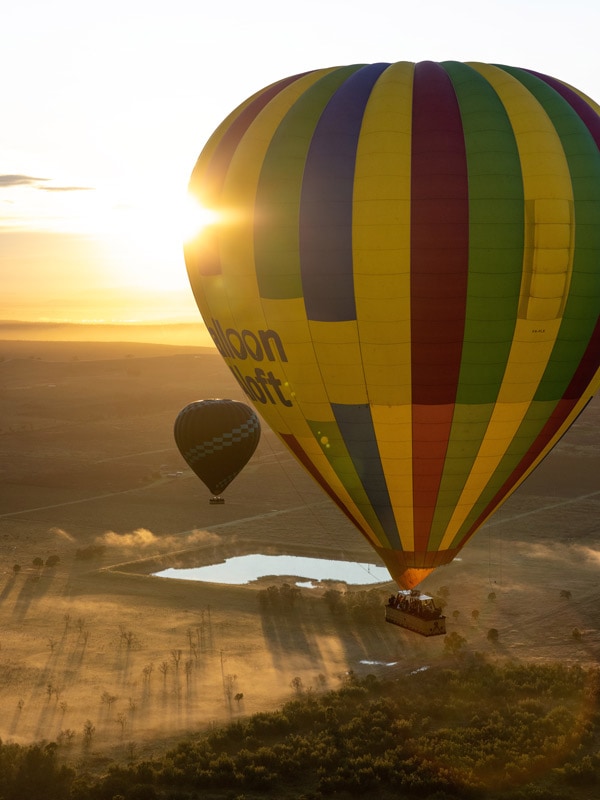 the Hunter Valley hot-air ballooning experience