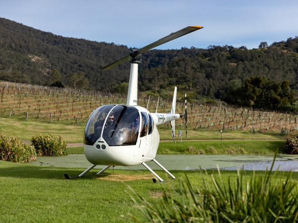 a helicopter in Hunter Valley