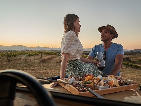 Sunset Picnic, Miners Ridge Wines, Grampians, Victoria, Australia