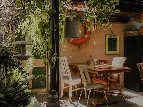 Colorful interiors of Worn Out Wares