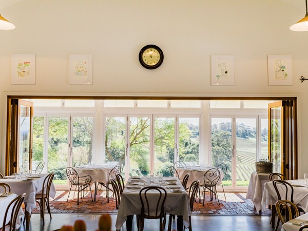 the restaurant interior of Bistro Molines, Hunter Valley