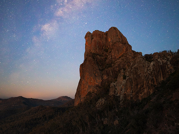Stars in Warrumbungle National Park.