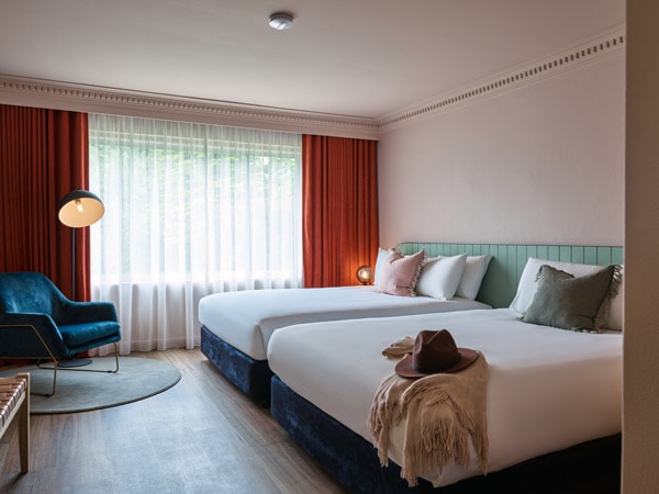 The twin queen room at Kyah Boutique Hotel Blackheath