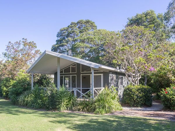 Exterior of Cabin at Fingal Bay Holiday Park