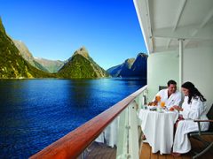 Balcony, New Zealand scenery, Celebrity Cruises